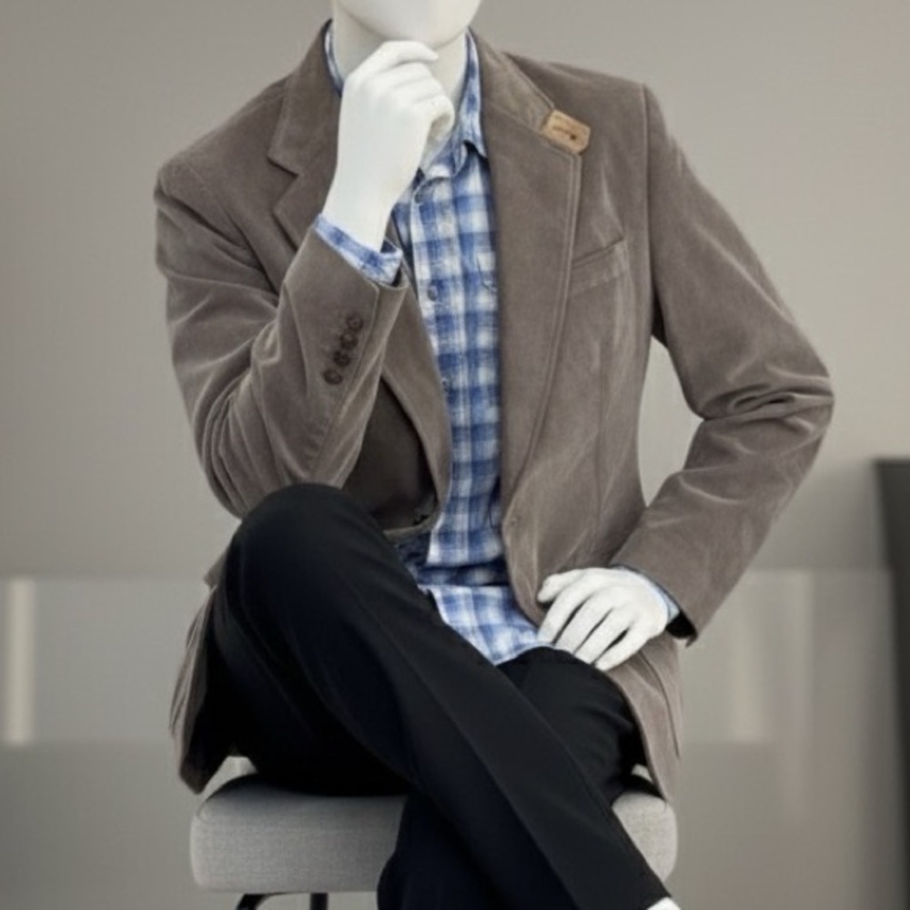 Cambridge Classic Mens Corduroy Sports Coat Elbow Patch Made in Japan size L 40R